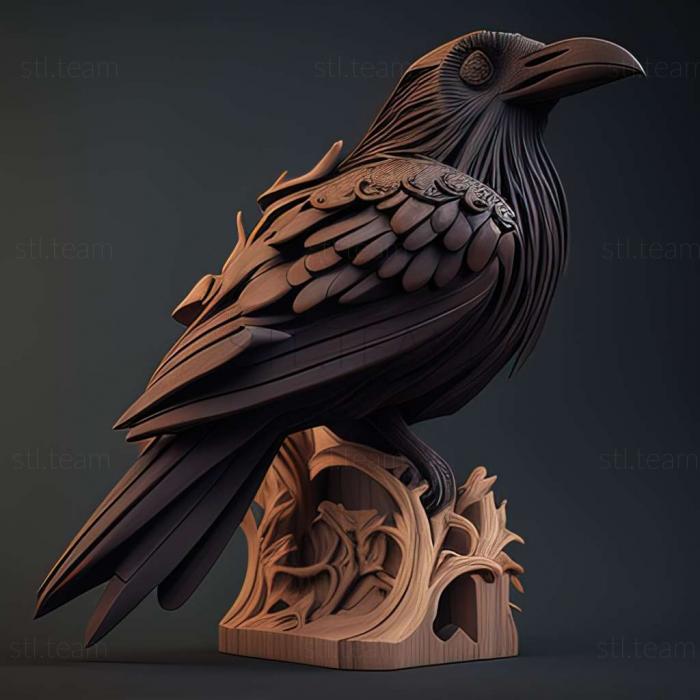 3D model raven 3d model (STL)